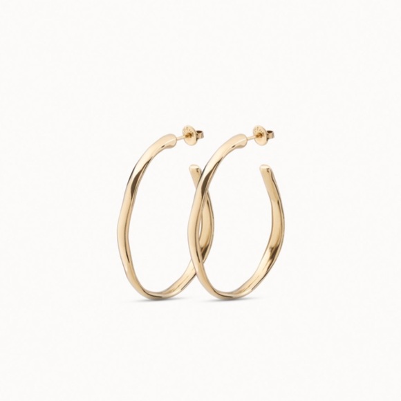 Uno de 50 Open hoop earrings Gold - Picture 2 of 6